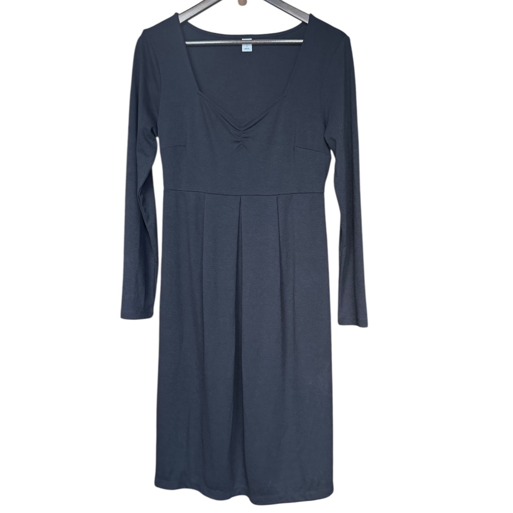 NWT Old Navy Maternity Black Crepe Fit & Flare Dress Sz M